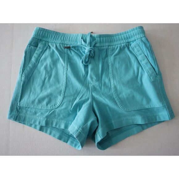 Athleta 988047-03 Women's Sz Small Turquoise Cotton Blend Farrallon Shorts - Picture 1 of 8